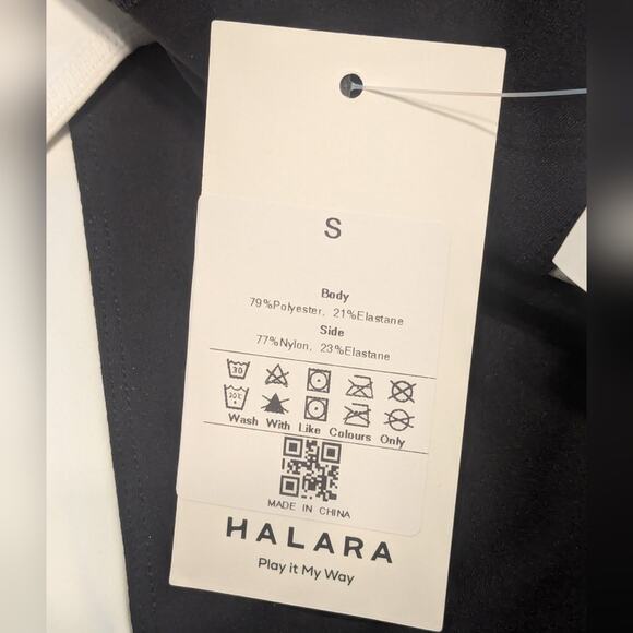 Halara High Waisted Tummy Control Split Hem Color Block Flare Yoga Gym Leggings - Picture 3 of 4